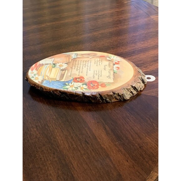 Wood Plaque Decor Happy Marriage Recipe Multnomah Falls Oregon Decoupage - Picture 4 of 10